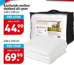  140 240 eastlands wollen dekbed all year cm stuk elders 