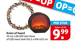  35 120 krans haard cm led timer roest 5 stuk elders 