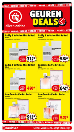  1 2 25 30 33 50 100 500 5520 7120 hebbe online geuren deals zadig voltaire this ml eau parfum dames natural spray pour elle elders vaporisateur la vie belle bbe halve 2e artikel combinatie kruidvat verrassend 