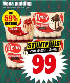  99 450 mona pudding bak griesmeel bessensaus dame blanche chocoladesaus 