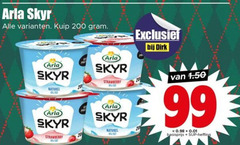  arla vruchtenyoghurt 99 200 skyr kuip naturel strawberry basisprijs heffing 
