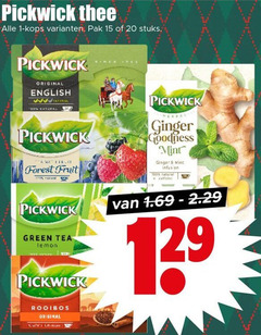  pickwick thee 1 15 20 50 100 150 pak stuks original english intense with fruit forest green tea lemon rooibos since herbal ginger goodness mint infusion natural 