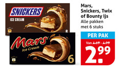  6 snickers ice cream mars twix bounty ijs pakken stuks pak 