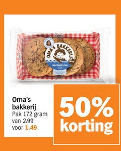  50 oma chocolate chip bakkerij pak 