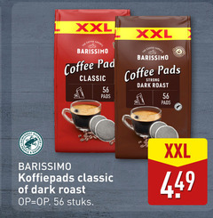  barissimo koffiepads xxl coffee experts pad classic pads cutter strong dark roast people nature stuks 