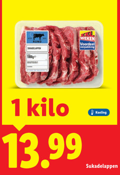  1 rund sukadelappen weken voordeel kilo koeling 