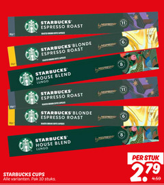6 8 10 11 starbucks espresso roast nespresso sige roasted ground coffee capsules blonde marted capsilis house blend lungo capres caprie cups alle varianten . pak stuks per stuk 2.79 4.59