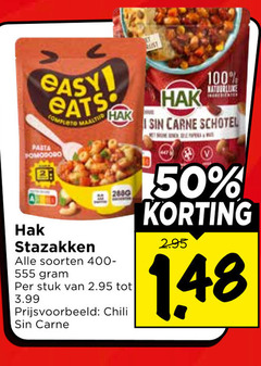  2 50 100 555 completa pasta pomodoro hak stazakken soorten stuk 3.99 chili carne schotel 