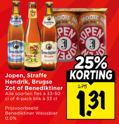  jopen brugse zot benediktiner straffe hendrik speciaalbieren 4 25 33 nel pen open soorten fles pack blik weissbier 0.0 1 31 