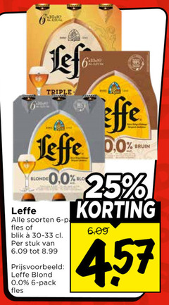  leffe speciaalbieren blikjes bier 6 25 lef triple effe 0.0 blonde soorten fles blik stuk blond pack bruin 