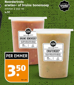  350 950 noordertrots erwtensoep bruine bonensoep emmer ml noorder trots liter groenten 