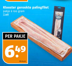  100 klooster gerookte palingfilet pakje kilo 