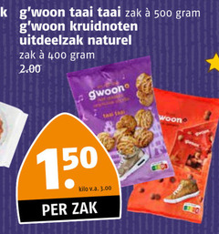  150 400 500 taai zak kruidnoten uitdeelzak naturel gwoon taxi kilo v.a. 