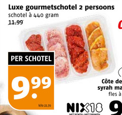  2 luxe gourmetschotel persoons schotel kilo syrah fles nix18 roken drinken 