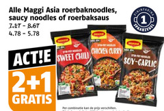  1 2 maggi asia saucy noodles roerbaksaus mash spa sweet chili story chicken curry combinatie soy garlic 
