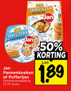  50 12x jan pannenkoeken familiezak poffertjes familieverpakking stuks 3.99 1 