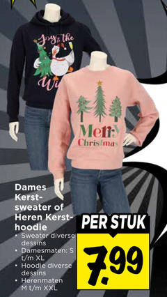  fry christmas dames kerst sweater heren stuk hoodie dessins damesmaten xl herenmaten xxl 