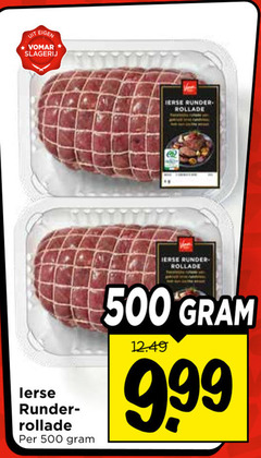  500 slagerij jersey runder rollade 