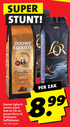  douwe egberts l or koffiebonen 100 500 super excellent arabier gold espresso fortissimo aroma excel presso forza zak 