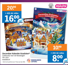  1 10 200 400 1000 20 air miles 00 160 nederlandse krasloten 18 speel december kalender hoofdprijzen adventkalender spellen spelletjes cadeautip feestdagen stuk gokken stop loterij 