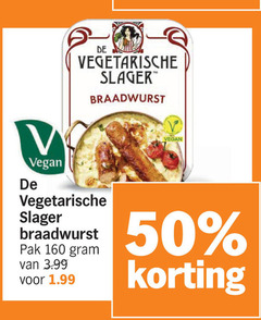  50 160 vegetarische slager pak 3.99 