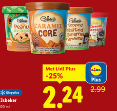  500 core caramel topped dream ice gelatelli salted stream brownie stukjes chocolade zachte cacao diepvries ijsbeker ml 