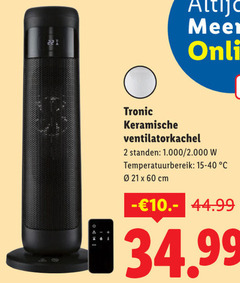  2 60 online tronic keramische ventilatorkachel standen temperatuurbereik cm 
