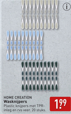  20 home creation wasknijpers plastic knijpers inleg rvs veer stuks 