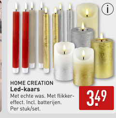 home creation led kaars effect batterijen stuk 