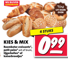  4 vers oven mix roomboter croissants petit pains wit bruin tijgerbollen kaiserbroodjes stuks 