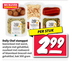  500 daily chef stamppot boerenkool worst andijvie gehaktbal zuurkool rookworst bloemkool broccoli bak stuk 