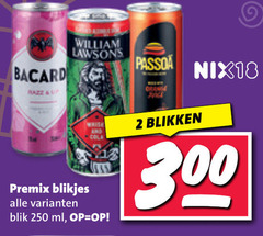  bacardi william lawsons passoa mixdrank 2 250 300 up premix blikjes cola blik ml blikken nix18 