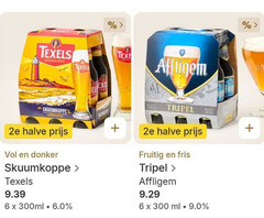  affligem texels speciaalbieren 6 300 speciaalbier skuumkoppe 2e halve donker 300ml tripel fruitig fris ml 