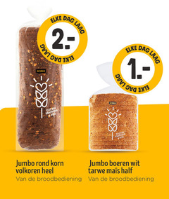  dag lang jumbo knapperig vers laag rond korn volkoren boeren wit tarwe 