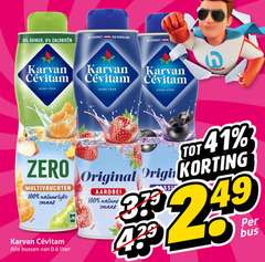  karvan cevitam limonadesiroop 23 100 379 1948 suiker favoriet nederland zero multivruchten natuurlijke bussen liter original origin aardbei natuur bus 