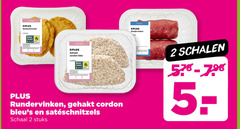  2 5 varken sateschnitzels stuks beter leven rund rundervinken gehakt cordon bleu schaal schalen 