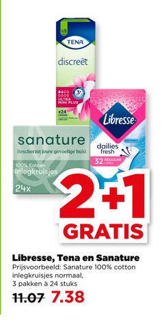  1 2 3 24 32 100 tena discreet ultra mini liners sanature beschermt gevoelige huid katoen inlegkruisjes libresse dailies fresh regular cotton normaal pakken stuks 