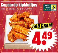  500 gegaarde kipkluifjes mild pittig pak beter leven 