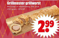  250 grillworst kaas bladerdeeg stuk 