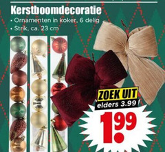  6 23 kerstboomdecoratie ornamenten koker delig strik ca. cm zoek elders 3.99 