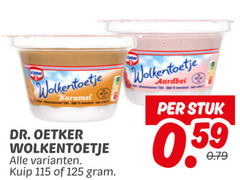  wolkentoetje karamel dr oetker kuip aardbei stuk 