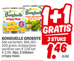  bonduelle groenteconserven 1 2 150 200 crispy mais broken sperzieboon groente blik varieeren blikken stuks 