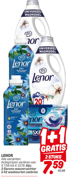  1 2 42 wasmiddel lenor fraicheur relaxante fles 5x varieeren wasverzachter wasbeurten zeebries booster koude stuks 