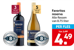  rode wijn witte 3 5 rond favoritos reserva cabernet sauvignon hamersma flessen liter fles 5.99 