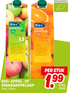  1 bio appelsap biologisch appel sinaasappelsap pak liter stuk 