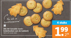  4 kerstboomvorm gevulde room boterkoeken bakkerij vers oven stuks 