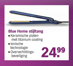  blue home stijltang keramische platen titanium coating technologie oververhittings beveiliging 