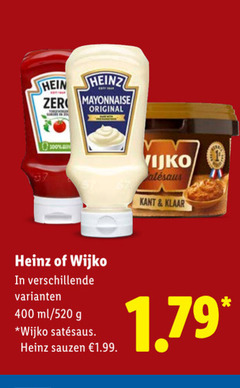  300 400 heinz mayonaise original wijko ml sauzen kant klaar 