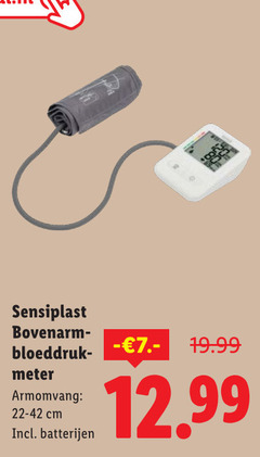  sensiplast bovenarm bloeddruk meter cm batterijen 