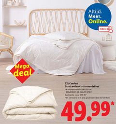  4 mega deal online lidl.nl comfort texels wollen 4-seizoenendekbed cm geadviseerd 